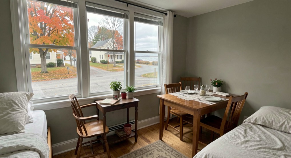 Upgrade insulation and air sealing in cold climates: a detailed New England home scene focused on cold-climate air sealing