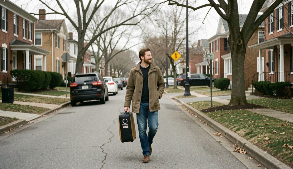 Walk a neighborhood before making a Massachusetts offer: editorial photograph showing neighborhood walk